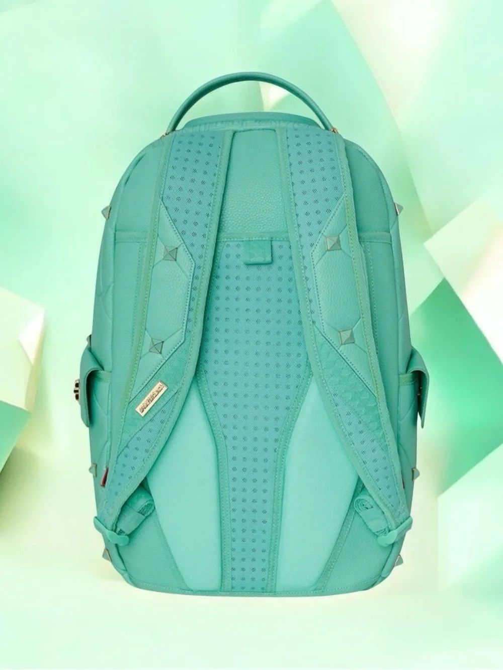 Sprayground Teal Embossed Heart & Shark Backpack